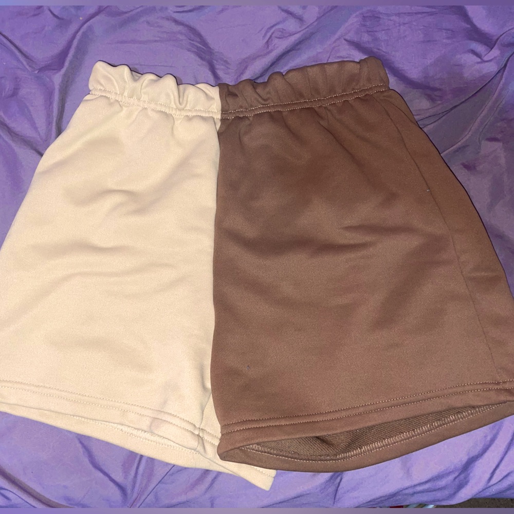 Shein color block shorts